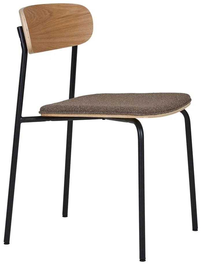 Черен/кафяв трапезен стол за подреждане от декор от ясен Estepona – House Nordic