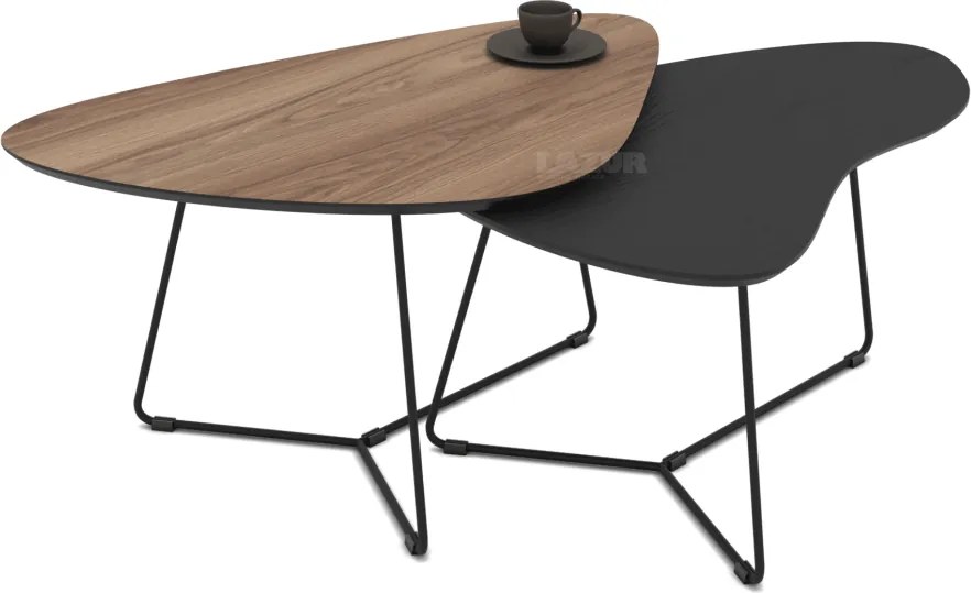 Холна маса Тони орех+черно