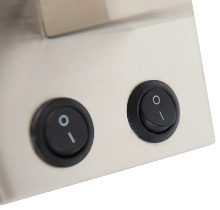 Стенна лампа от стомана с кадифен абажур с цветя и злато - Brescia