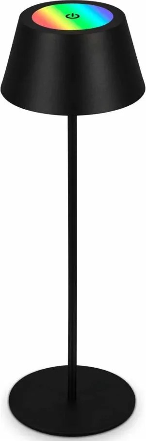 Brilo - LED RGB настолна акумулаторна сензорна лампа KIKI LED/2,6W/5V IP44 2600 mAh черна