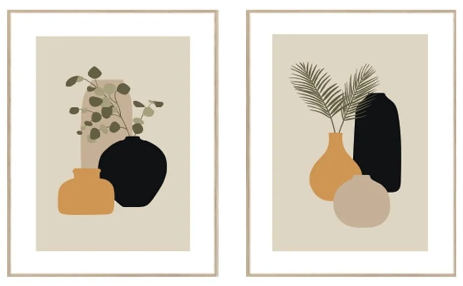 Картини в комплект 2 бр. 30x40 cm Plants Graphic – knor