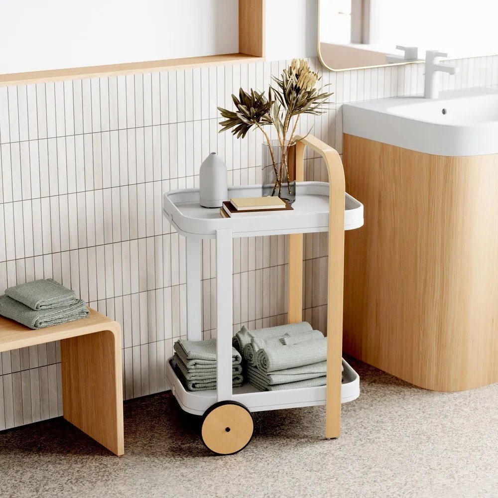 Маса за сервиране на колелца 44x53 cm Bellwood - Umbra