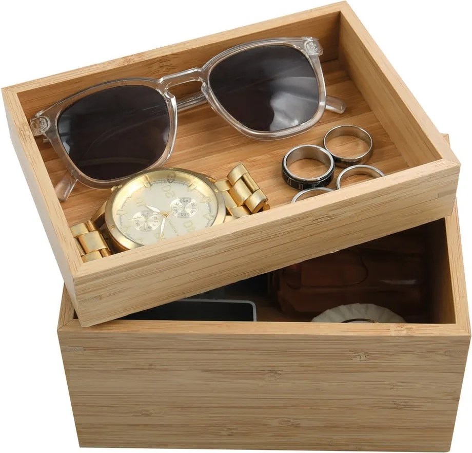 Бамбуков органайзер за козметика в естествен цвят Isalys – MSV