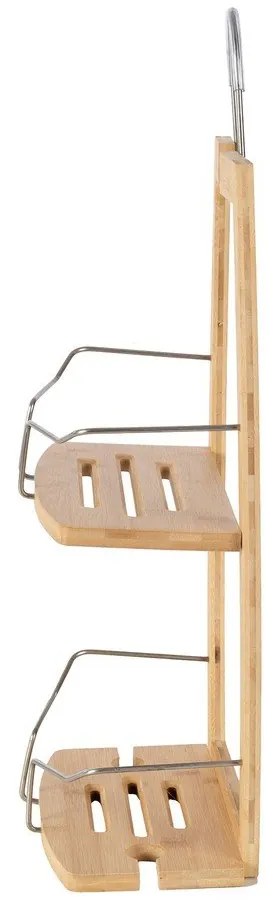 Висящ бамбуков рафт за баня в в естествен цвят цвят– Compactor