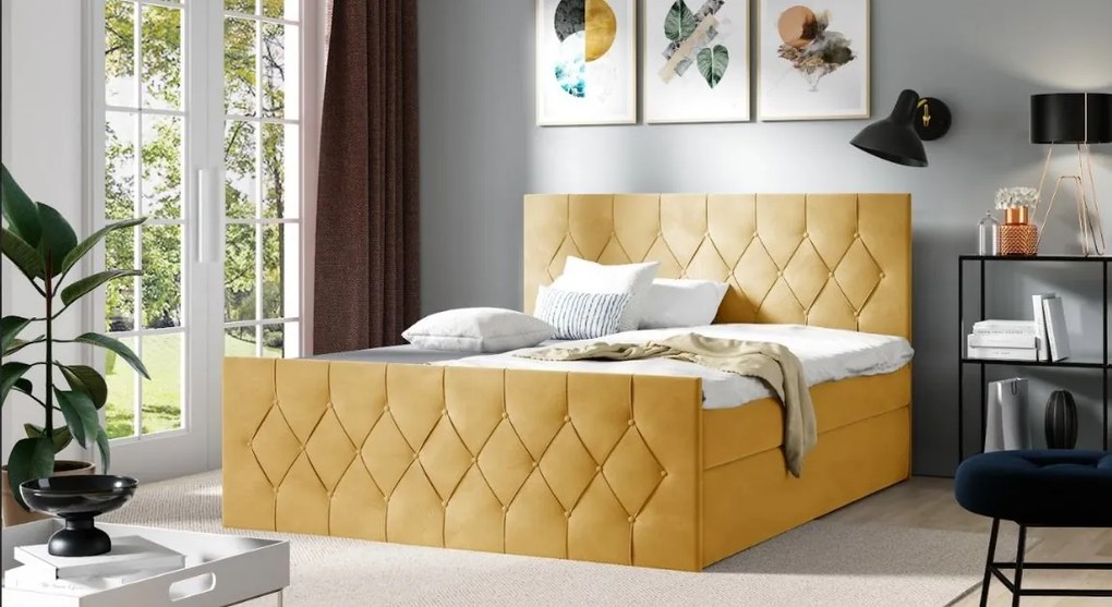 Тапицирано легло Sky lux-Ohra-120 x 200