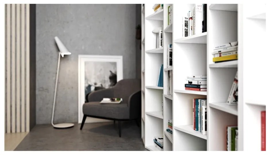 Бяла библиотека 182x224 cm Valsa – TemaHome