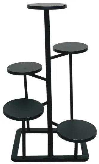 Стойка за цветя в черно - 5 етажа