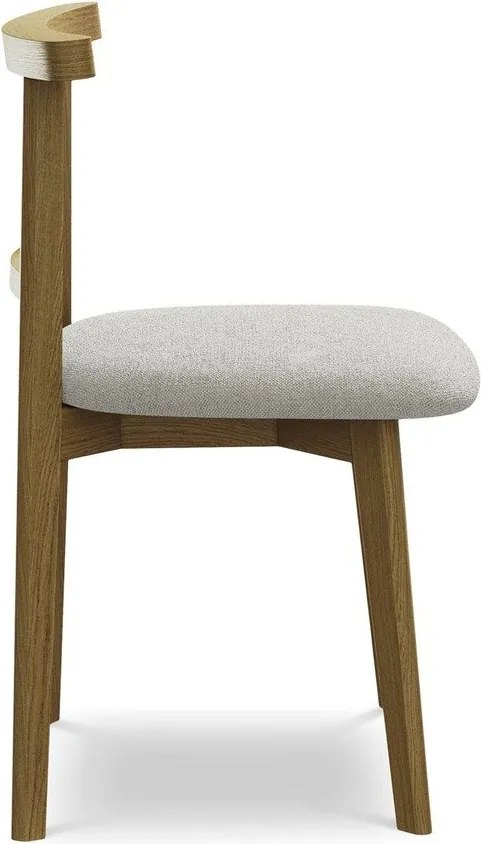 Светлосив трапезен стол от масивна дървесина Ohelo – Makamii