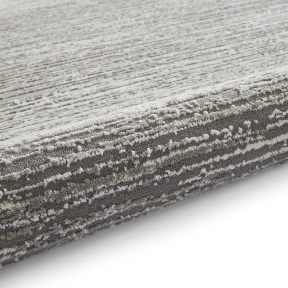 Сив килим от рециклирани влакна подходящ за пране 120x170 cm Flores – Think Rugs