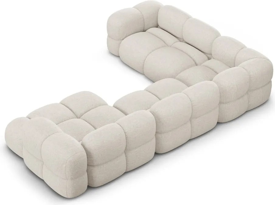 Бежов ъглов диван (ляв ъгъл/U форма) Loretto – Cosmopolitan Design