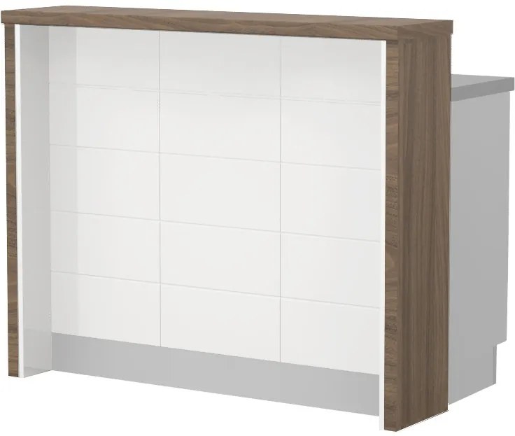 Островна кухненска пейка Hudson-Length: 120 cm.-White-Carini Wallnut