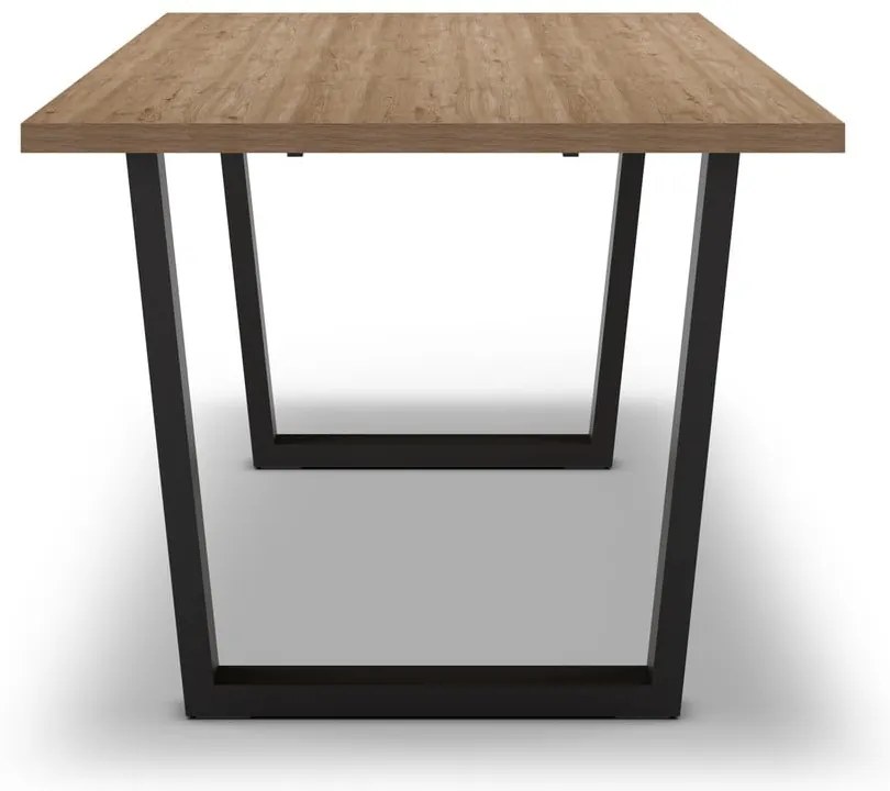 Трапезна маса с дъбов плот 100x180 cm Francesca - Marckeric