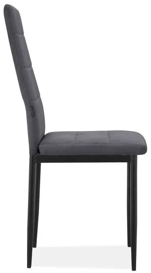 Антрацит кадифени трапезни столове в комплект от 2 бр. Becca – Støraa