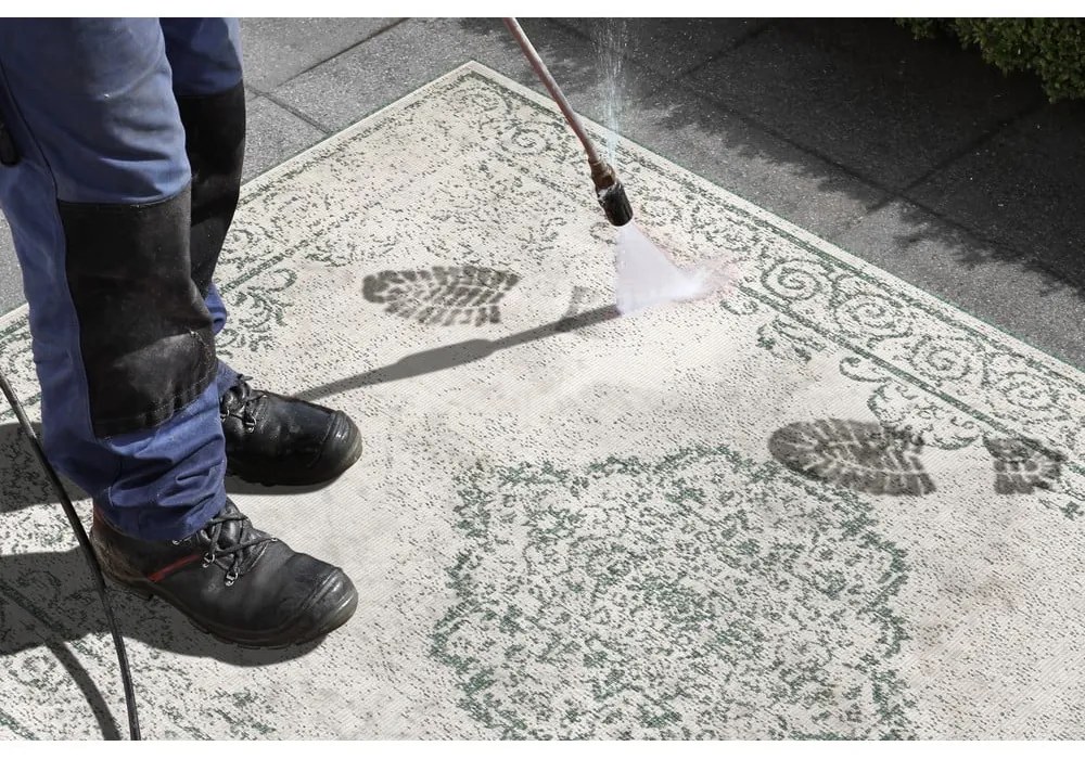 Зелен и кремав килим за открито , 160 x 230 cm Cebu - NORTHRUGS