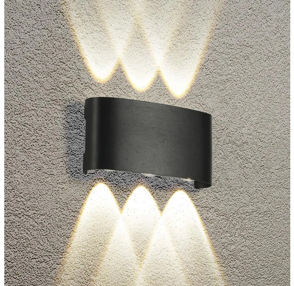 Brilagi - LED външна стенна лампа FLAREBOX LED/6W/230V черна IP65