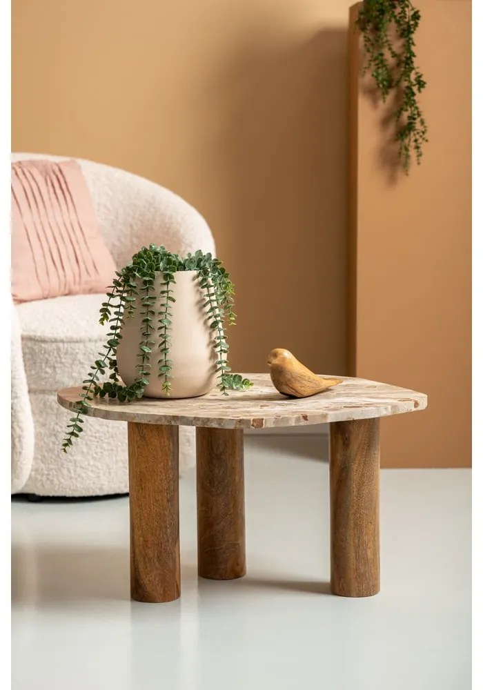 Масичка за кафе с мраморен плот 50x75 cm Organic - Leitmotiv