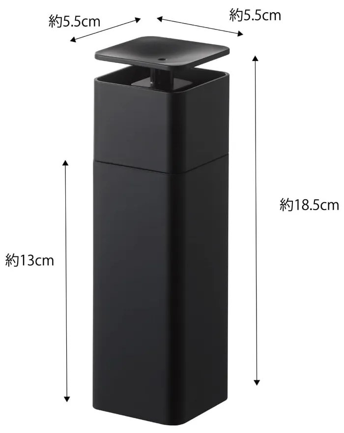 Черен дозатор за перилен препарат Yamazaki , 250 ml Tower - YAMAZAKI