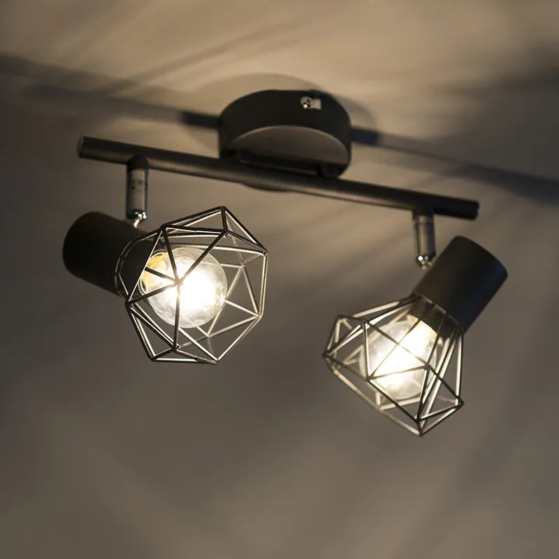 Интелигентен прожектор черен въртящ се и накланящ се, вкл. 2 WIFI P45 - Mosh