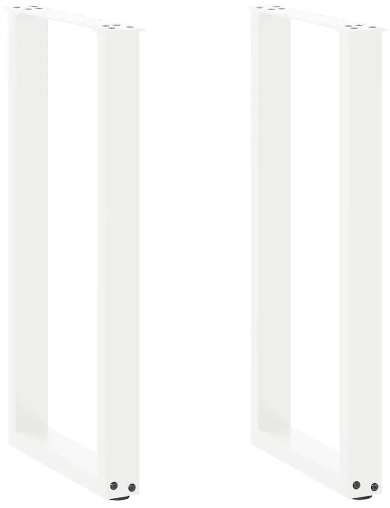4013173 vidaXL Крака за конзолна маса, U-образни, 2 бр., бели, 38 x (72-73) см, стомана