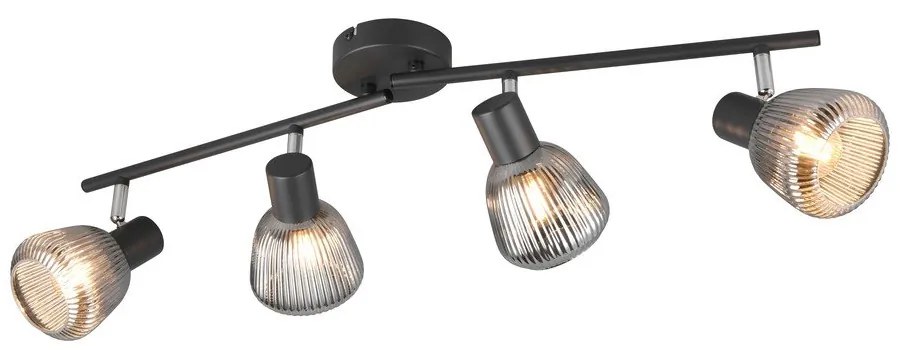 Черен прожектор ø 10 cm Tarifa – Trio