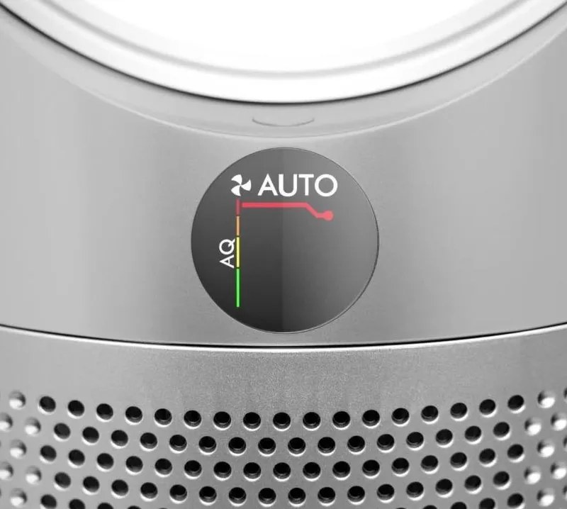 Пречиствател на въздух 2в1 Dyson PC2 De-NOx TP12 Wh/Gd, Охладител, 40W, До 40 м2, 10 скорости, Осцилация, HEPA+К-Carbon, Wi-Fi, LCD, Гласово управление, Бял/златист