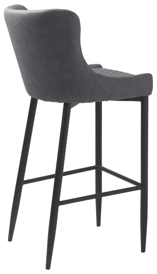 Сив бар стол от имитация на кожа (височина на седалката 77 cm) Ottowa – Unique Furniture