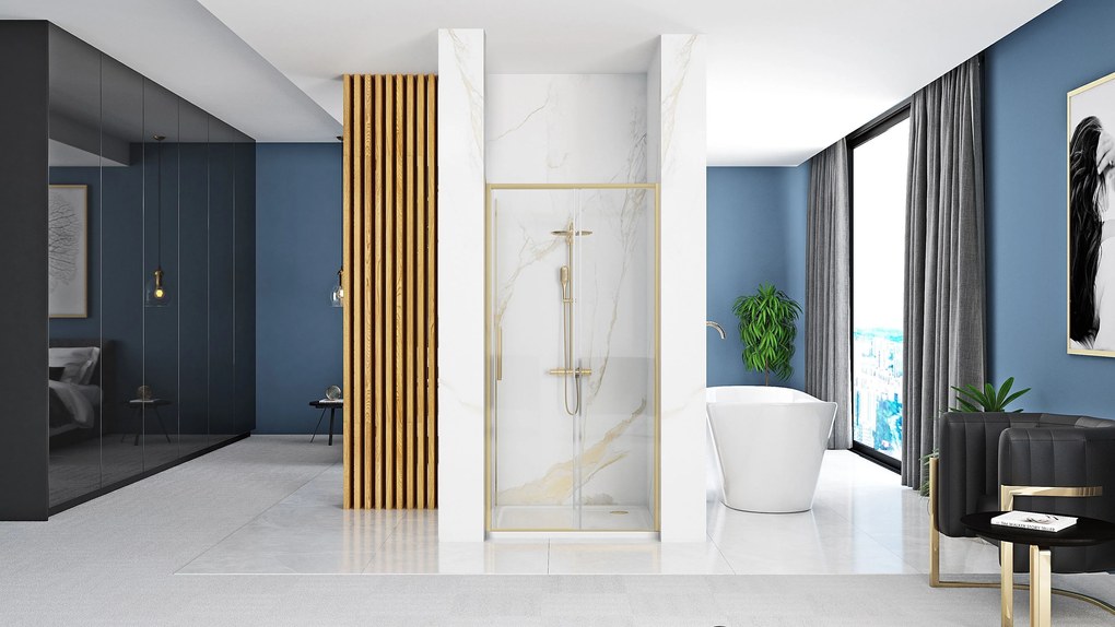 Врати за душ кабини REA Rapid Slide 160 Gold Brush