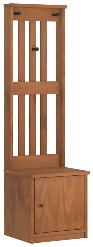 4010484 vidaXL L Дърво за антре SANDNES 45x40x159,5 cm масивна дървесина бор