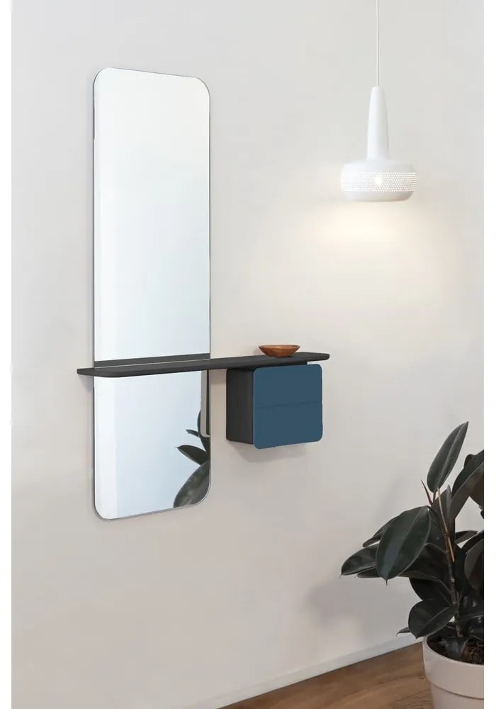 Комплект за антре в дъбов декор в цвят черен петрол One More Look - UMAGE