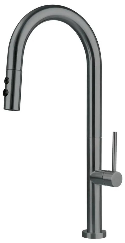 Deante BQO_D72M - Кран за мивка с издърпваща се пръскачка OLFATO титаний