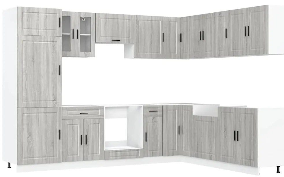 3314997 vidaXL Комплект кухненски шкафове от 14 части Porto, инженерно дърво