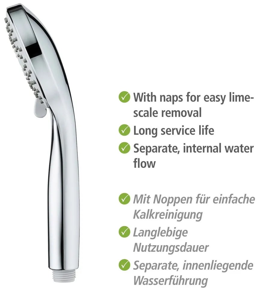 Душ-глава с маркуч в блестящо сребристо Basic Line - Wenko