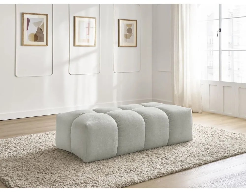 Светлосива шенилова табуретка Everest – Bobochic Paris