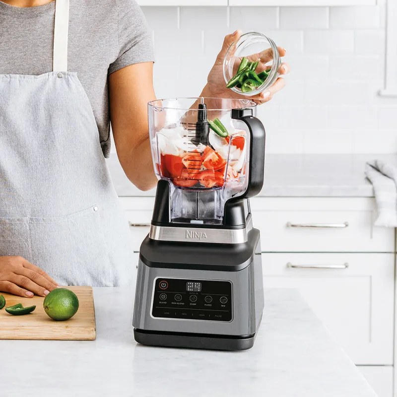 Блендер Ninja BN800EU, 1200W, 2.1 л, 3в1, Auto-iQ, 3 скорости, 21 000 rpm, Не съдържа BPA, Трошене на лед, Черен
