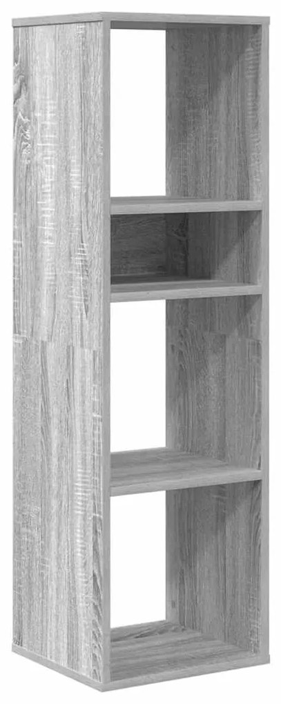 860288 vidaXL Библиотека, сив сонома, 34x31x112 см, инженерно дърво