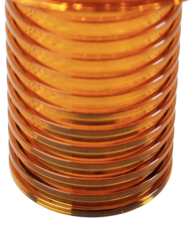 Настолна лампа оранжева пластмаса с LED соларна акумулаторна IP44 - Ambar