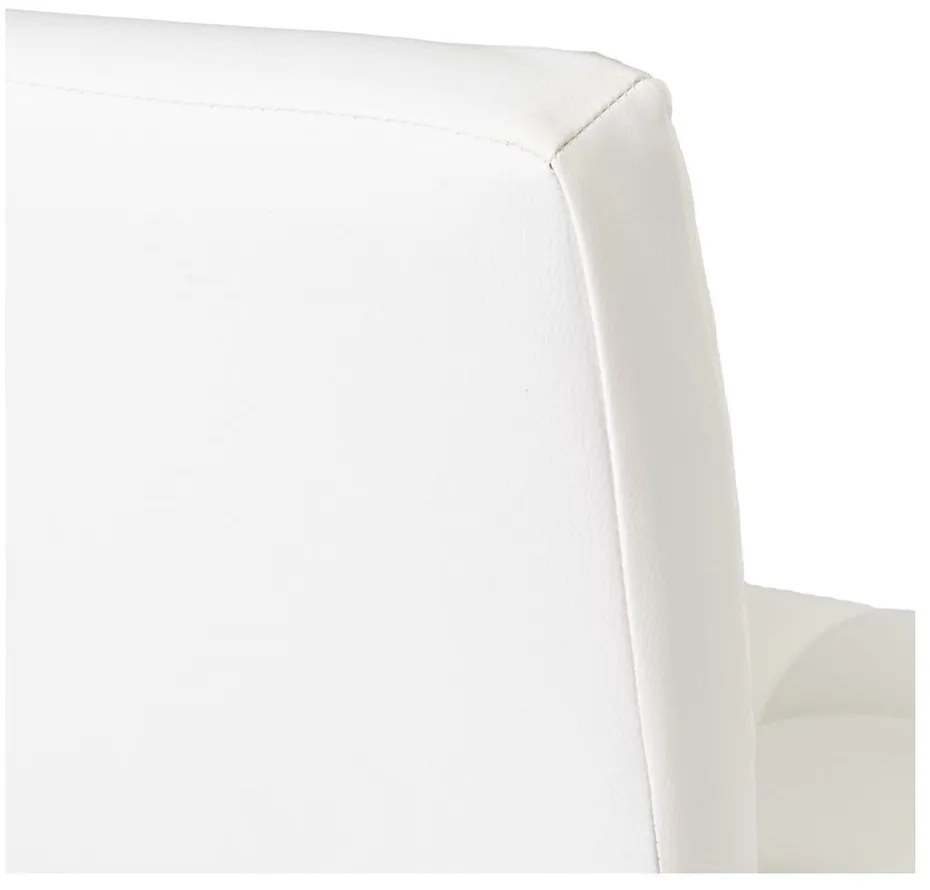 Бели бар столове в комплект от 2 бр. с регулируема височина от имитация на кожа (височина на седалката 93 cm) – Casa Selección