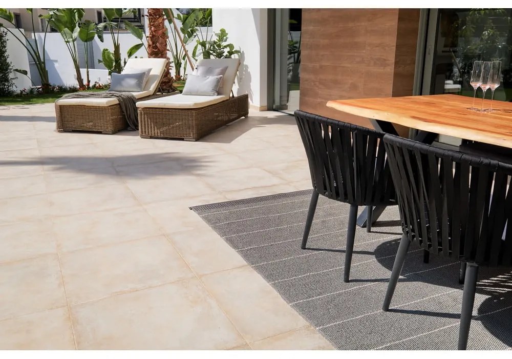 Сив килим за открито и закрито 140x200 cm Belle Concrete – Pappelina