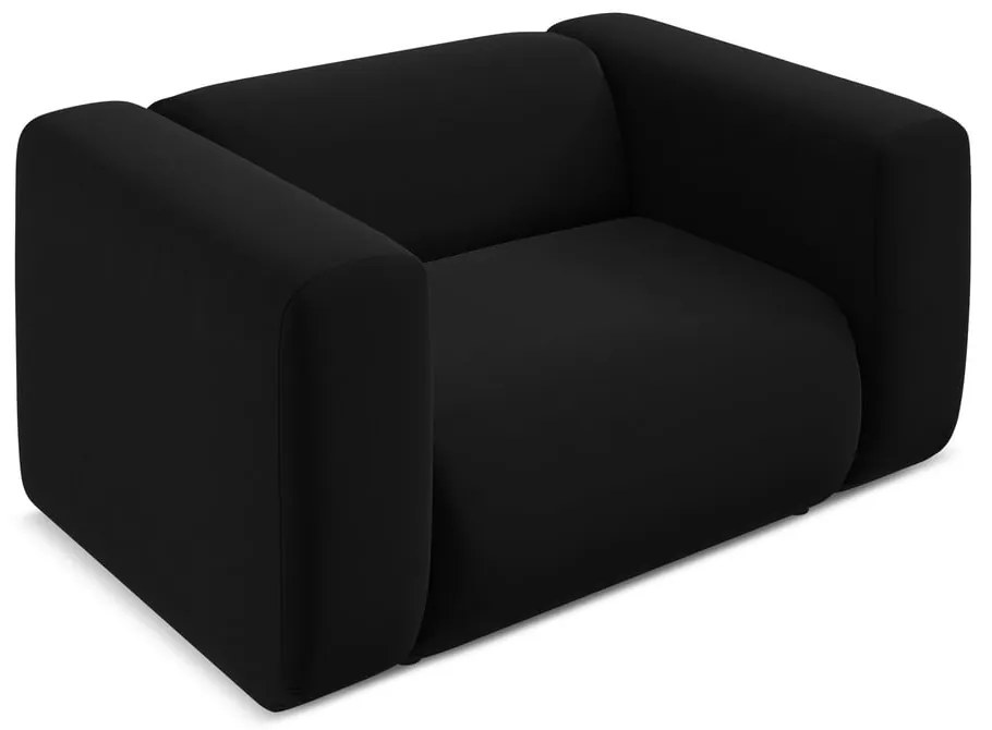 Черно кадифено кресло Ekahi – Makamii