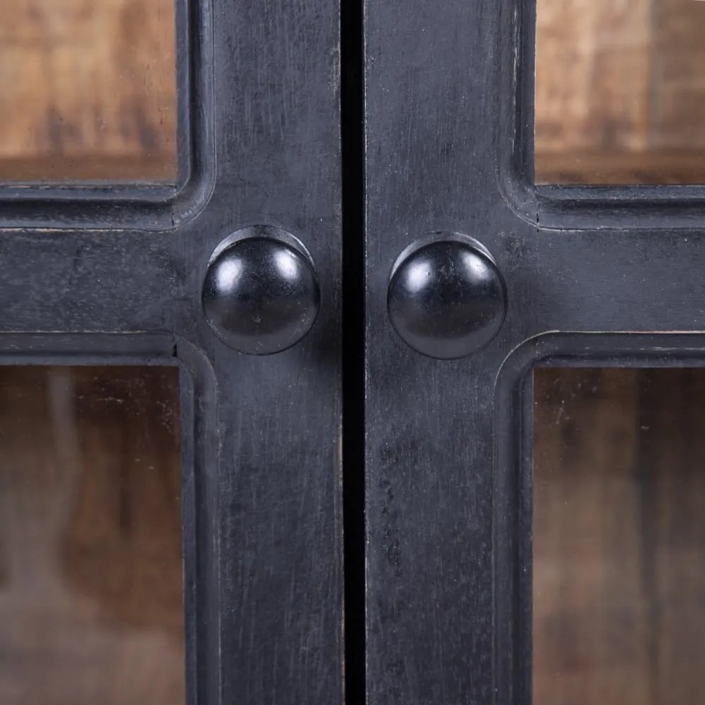 Витрина от масивно манго в естествен цвят 160x71 cm – Ixia