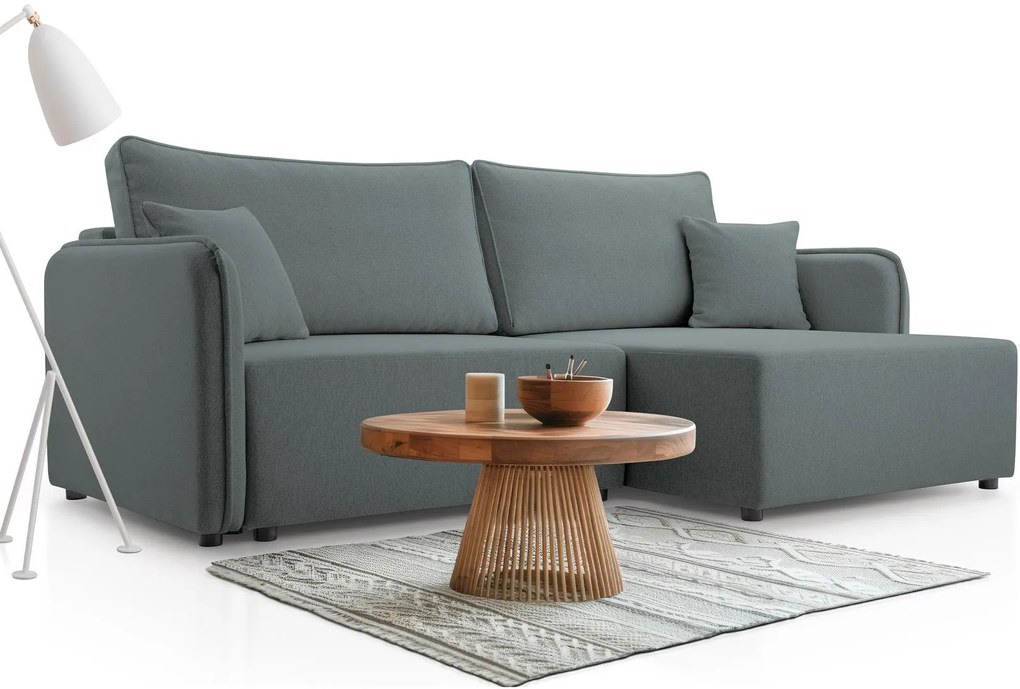 Ъглов диван Melody-Антрацит-Десен