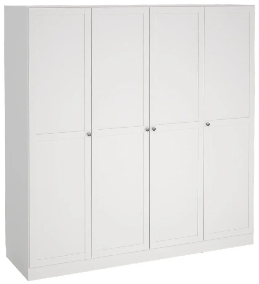 Бял гардероб 195,5x200 cm Billund - Tvilum