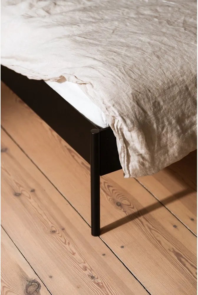 Бяло стоманено двойно легло 180x200 cm без табла с включена подматрачна рамка Eton Basic – noo.ma