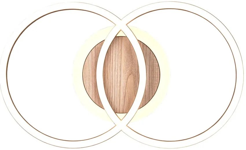 Черно-кафяво LED осветително тяло за таван с възможност за димиране 28x46 cm Giro - Trio