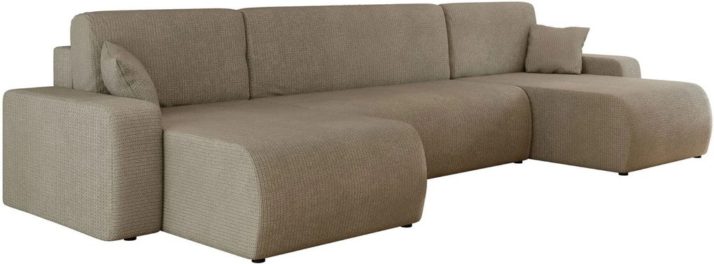 Ъглов диван Piano U-Кафяв