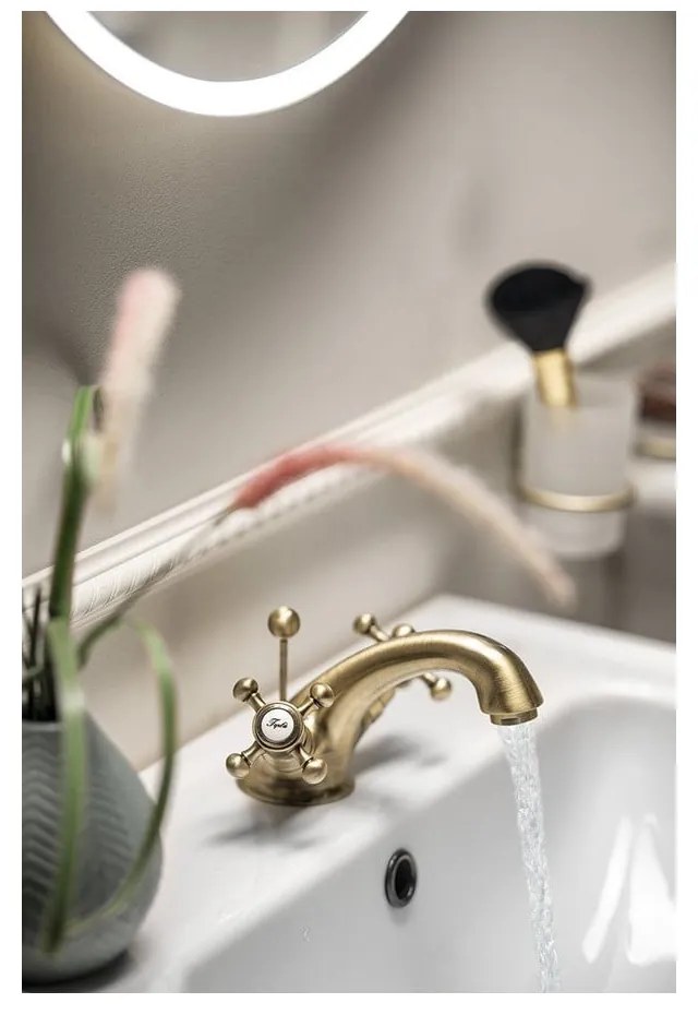 Стояща батерия за мивка в бронзов цвят Antea – Sapho