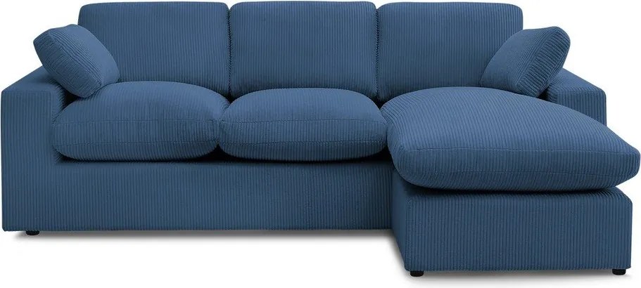 Син ъглов диван от рипсено кадифе Belair – Bobochic Paris