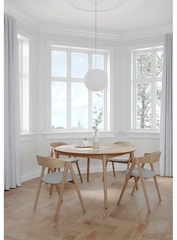 Кръгла сгъваема трапезна маса с допълнителна плоча от декор от дъб ø 135 cm Meza – Hammel Furniture