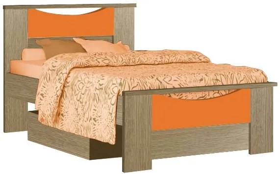 Детско легло Hamogelo-Semi double-With big bed frame - Oak / Pink