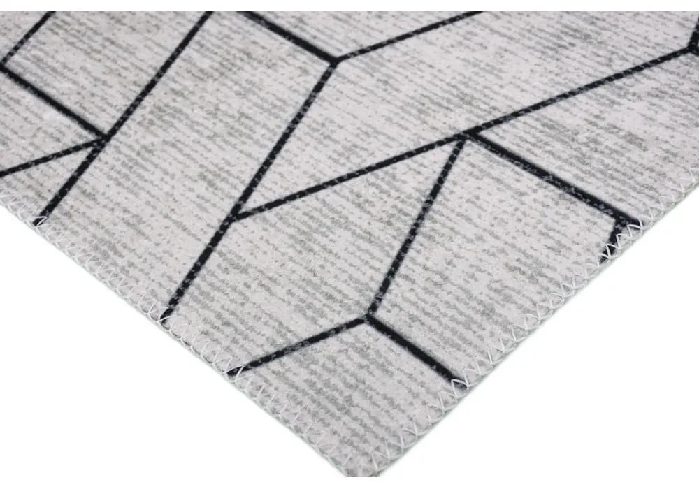Светлосив килим, подходящ за миене 50x80 cm - Vitaus